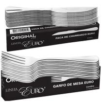 Jogo Garfo Faca Aço Inox Mesa 24 Peças Restaurante Buffet