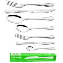Jogo Garfo Faca Colher Inox 42 Pecas Restaurante Buffet