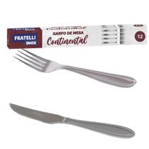 Jogo Garfo Faca Inox 24 Peças Bar/restaurante Buffet Premium