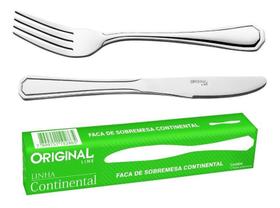 Jogo Garfo Faca Inox 24 Peças Bar restaurante Sobremesa Reforçados