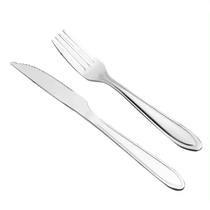 Jogo Garfo Faca Mesa Inox 24 Peças Fast Food Lanchonete