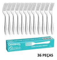 Jogo Garfo Mesa Talheres Churrasco Inox Restaurante 36 Pçs