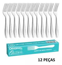 Jogo Garfo Oriente Mesa Talheres Churrasco Inox 12 Pçs