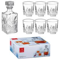 Jogo Garrafa para Whisky Bormioli Rocco Selecta Decantador com 6 Copos Original Itália Jogo Garrafa para Whisky Bormioli Rocco Selecta Decantador com 6 Copos Original Itália