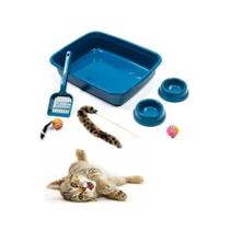 Jogo Gato Bandeja Pá Bebedouro Brinquedos 7 Pçs Power Pets