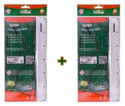 Jogo Geométrico 1º Grau - Pack C/8 Peças Jogo Geométrico 1º Grau - Pack C/8 Peças