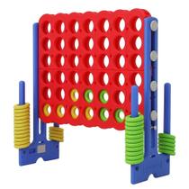 Jogo Giant 4 Connect in a Row LDDAL com altura ajustável azul/vermelho Jogo Giant 4 Connect in a Row LDDAL com altura ajustável azul/vermelho