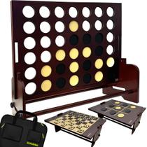 Jogo Giant Connect QUOKKA 4 em 1 SUPERSET Brown Four in a Row