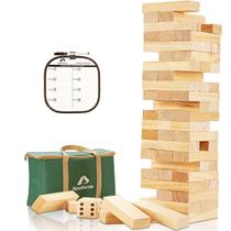 Jogo Giant Tumble Tower Apudarmis Pine Wooden 54 unidades com dados Jogo Giant Tumble Tower Apudarmis Pine Wooden 54 unidades com dados