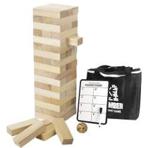 Jogo Giant Tumble Tower Gentle Monster Giant 56 unidades com dados e tabuleiro Jogo Giant Tumble Tower Gentle Monster Giant 56 unidades com dados e tabuleiro