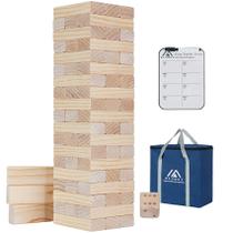 Jogo Giant Tumble Tower Megwoz 57 peças com dados e placar Jogo Giant Tumble Tower Megwoz 57 peças com dados e placar