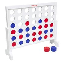 Jogo Giant Wooden 4 in a Row GoSports de 3 pés com moedas, estojo