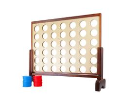Jogo gigante de quatro em uma linha Monoprice Pure Outdoor Wood