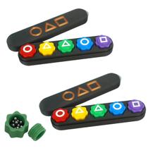 Jogo Gonggi Korean com bolas de aço e conjunto de 2 Pebble Throw