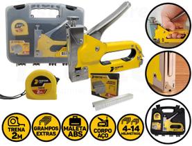 Jogo Grampeador 4-14mm Com Trena 2m Fertak 8505 Jogo Grampeador 4-14mm Com Trena 2m Fertak 8505