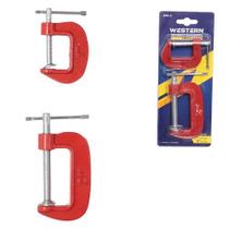 Jogo Grampo Sargento Modular Tipo C 1 - 2Pol. Com 2 Peças Western