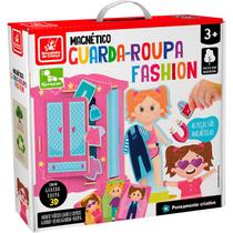 Jogo Guarda-Roupa Fashion - Brinquedo Magnético em MDF: Acompanha Guarda-Roupa 3D - Brincadeira de Criança