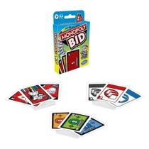 Jogo Hasbro Gaming Monopoly Bid Jogo de Cartas Rápido para Família Leilão F1699 - Hasbro