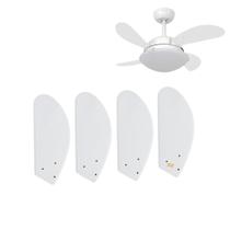 Jogo Hélice 4 Pás Para Ventilador De Teto Volare Mini Cor:Branco Jogo Hélice 4 Pás Para Ventilador De Teto Volare Mini Cor:Branco