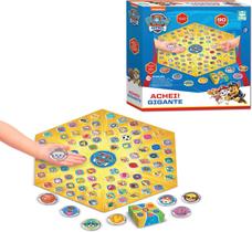 Jogo Infantil Achei! Gigante Patrulha Canina Tabuleiro Infantil Educativo 90 Peças - Nig Brinquedos