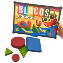 Jogo Infantil Blocos Lógicos 48 Peças Formas Geométricas Jogo Infantil Blocos Lógicos 48 Peças Formas Geométricas