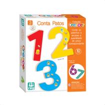 Jogo Infantil Conta Patos Crescer Encaixe Números Brinquedo para Coordenação Motora e Lógica - Nig 0458