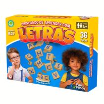 Jogo Infantil Educativo Brincando De Aprender Com Letras MDF