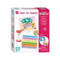 Jogo Infantil Educativo Gato de Sapato com 30 Cartas Estimula a Memória Observação Linguagem Presente - Nig 0456