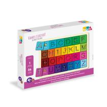 Jogo Infantil Educativo Vamos Escrever Alfabeto Vazado - Babebi
