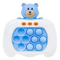 Jogo Infantil Pop it Eletrônico Azul Luz Som e Vários Níveis