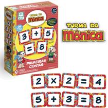 Jogo Infantil Primeiras Contas Turma da Mônica 36 Peças Madeira Brinquedo Educativo - NIG BRINQUEDOS