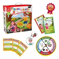 Jogo Infantil Problemas e Soluções Brinquedo Educativo Cognitivo Brincadeira de Criança 5 anos