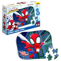 Jogo Infantil Quebra Cabeça Homem Aranha Spidey Madeira 60pç