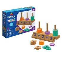 Jogo Infantil Steam Brincando de Matemática Xalingo 56 Peças Jogo Infantil Steam Brincando de Matemática Xalingo 56 Peças