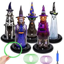 Jogo inflável de Halloween Ring Toss, 5 peças de quescu para crianças