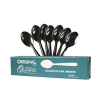 Jogo Inox Colher Oriente De Chá 12 Peças Cafeteria