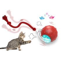 Jogo Interativo de Bolas para Gatos - Brinquedo para Ambientes Internos (Vermelho)