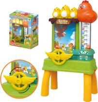 Jogo Interativo Luz Som Galinha Pega Bolinha 30cm Original DM toys