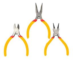 Jogo It Blue Mini Alicates 3 Peças Aço Carbono Com Punho Ant