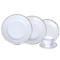 Jogo Jantar 20 Peças Pomerode Filete Ouro Schmidt 4 Lugares Jogo Jantar 20 Peças Pomerode Filete Ouro Schmidt 4 Lugares