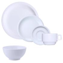 Jogo Jantar 40pçs C/ Bowl Tigela Porcelana Branca Iguaçu Jogo Jantar 40pçs C/ Bowl Tigela Porcelana Branca Iguaçu