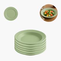 Jogo Jantar 6 Pratos Fundo Melamina 25cm Buffet Restaurante - Clink Jogo Jantar 6 Pratos Fundo Melamina 25cm Buffet Restaurante - Clink