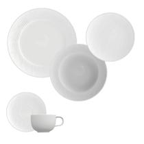 Jogo Jantar Chá 20 Peças Dunas Branco Fosco Germer Porcelana