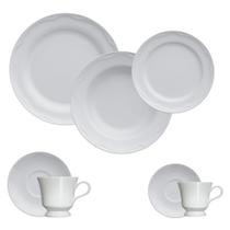 Jogo Jantar Chá 42 Peças Cottage Branco Germer Porcelanas Jogo Jantar Chá 42 Peças Cottage Branco Germer Porcelanas
