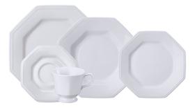 Jogo Jantar Chá 60 Peças Prisma Porcelana Schmidt 12 Pessoas Jogo Jantar Chá 60 Peças Prisma Porcelana Schmidt 12 Pessoas