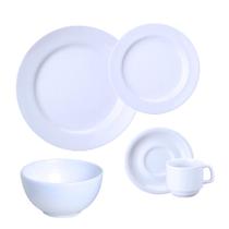 Jogo Jantar Chá C/ Bowl 40 Peças Porcelana Schmidt Cilíndrica 8 Lugares