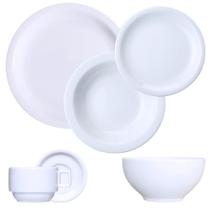 Jogo Jantar Chá C Bowl Sopa 48 Peças Protel Porcelana Schmidt 8 Lugares Jogo Jantar Chá C Bowl Sopa 48 Peças Protel Porcelana Schmidt 8 Lugares