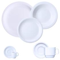 Jogo Jantar Chá E Café 56 Peças Protel Porcelana 8 Pessoas Jogo Jantar Chá E Café 56 Peças Protel Porcelana 8 Pessoas