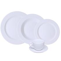 Jogo Jantar E Chá 30 Peças Chevron Relevo ZigZag Porcelana Germer Jogo Jantar E Chá 30 Peças Chevron Relevo ZigZag Porcelana Germer