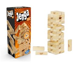 Jogo jenga madeira maciça hasbro